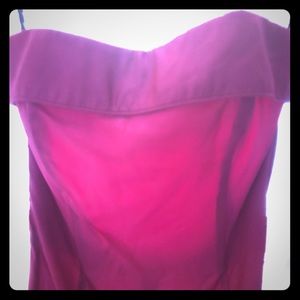 Magenta Strapless form Fitting formal